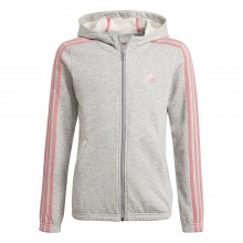 adidas Kapuzenjacke Hoodie Fullzip Classic grau/rosa Mädchen